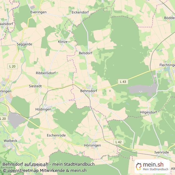 Behnsdorf Ohrekreis Landkarte © Openstreetmap Contributors Behnsdorf Karte