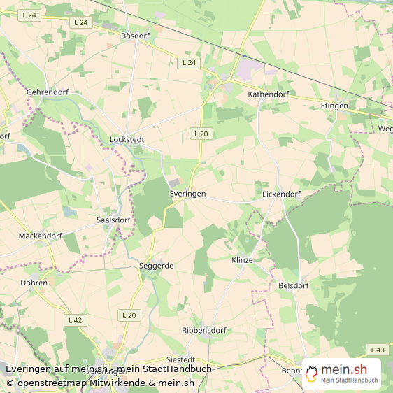 Everingen Ohrekreis Landkarte © Openstreetmap Contributors Everingen Karte