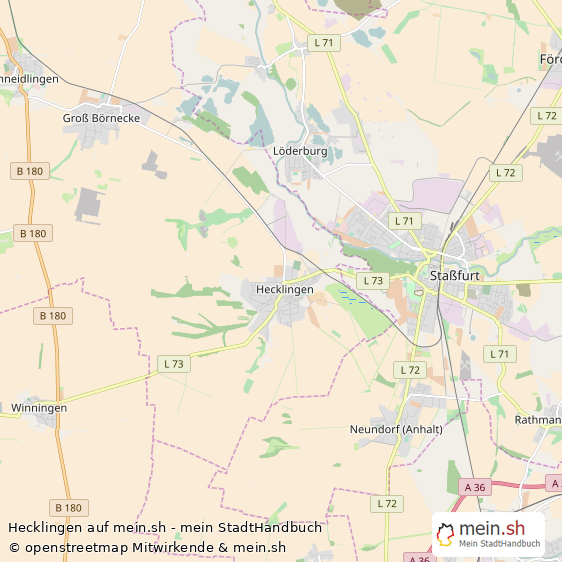 Hecklingen Gro?e Landstadt Karte