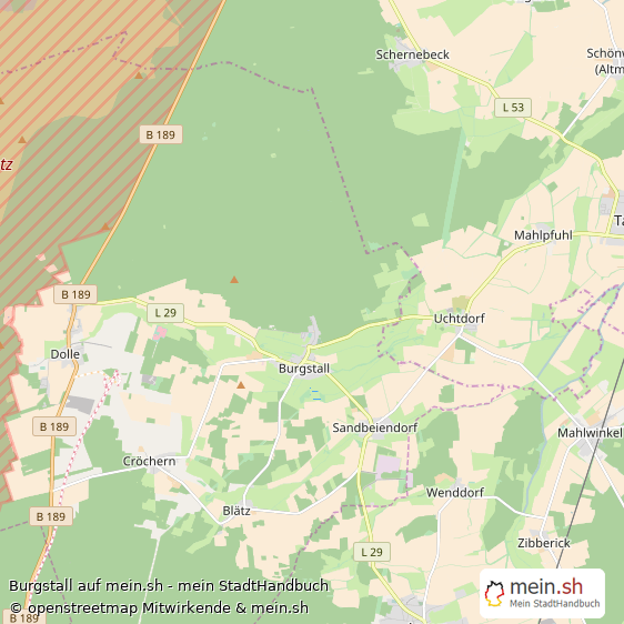 Burgstall Ohrekreis Landkarte © Openstreetmap Contributors Burgstall Großes Dorf Karte