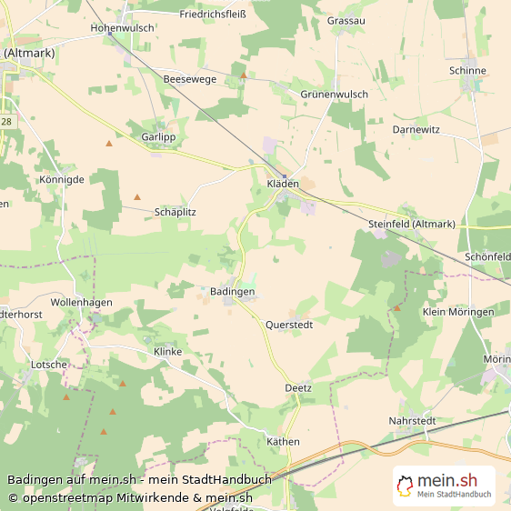 Badingen Landkreis Stendal Landkarte © Openstreetmap Contributors Badingen Karte