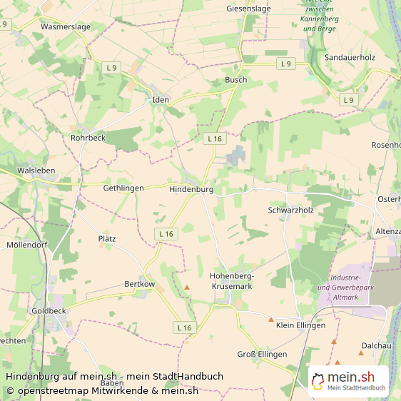 Hindenburg Landkreis Stendal Landkarte © Openstreetmap Contributors Hindenburg Karte