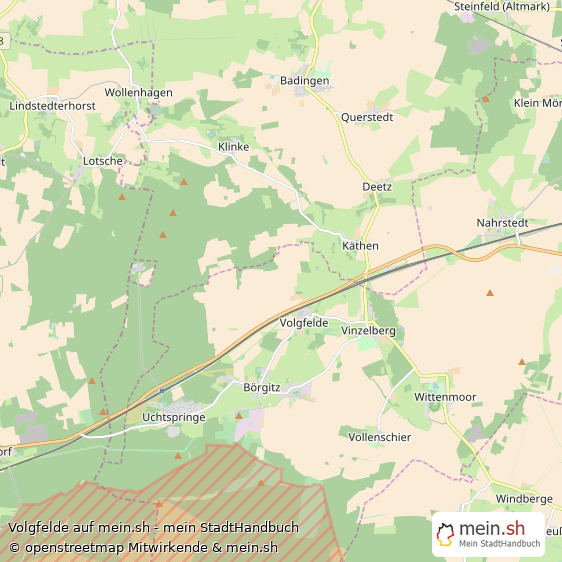 Volgfelde Landkreis Stendal Landkarte © Openstreetmap Contributors Volgfelde Karte