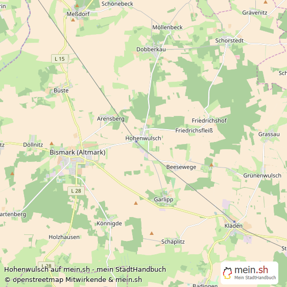 Hohenwulsch Landkreis Stendal Landkarte © Openstreetmap Contributors Hohenwulsch Karte