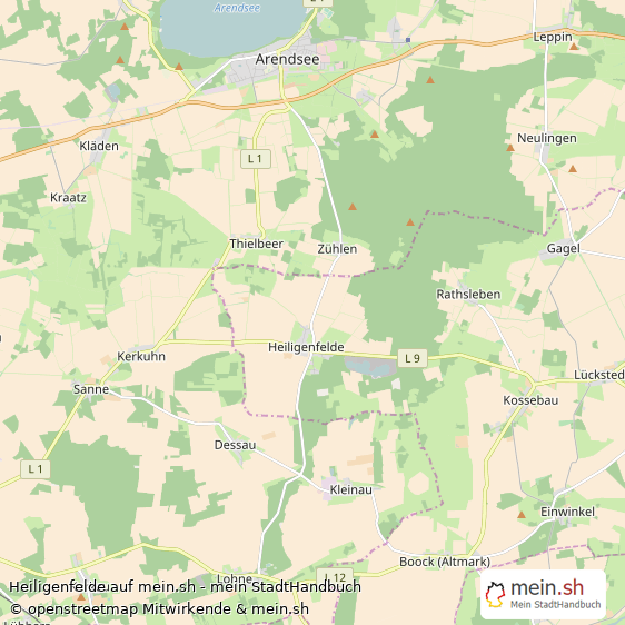 Heiligenfelde Landkreis Stendal Landkarte © Openstreetmap Contributors Heiligenfelde Karte