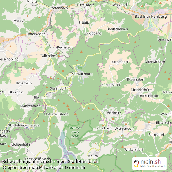 Schwarzburg Dorf Karte