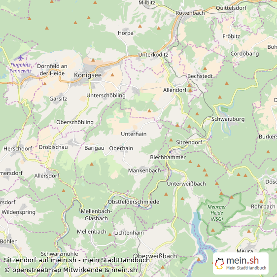 Sitzendorf Dorf Karte
