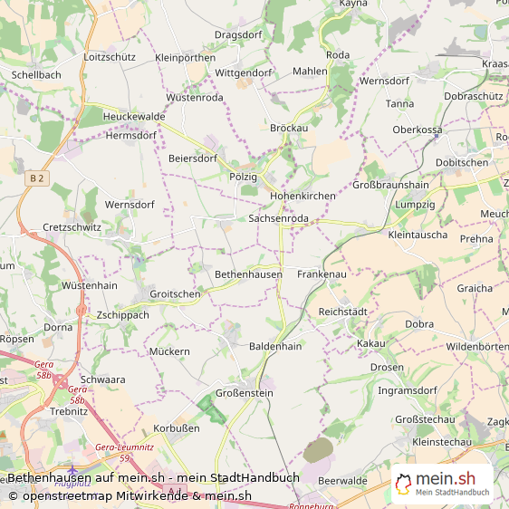 Bethenhausen Landkreis Greiz Landkarte © Openstreetmap Contributors Bethenhausen Kleines Dorf Karte
