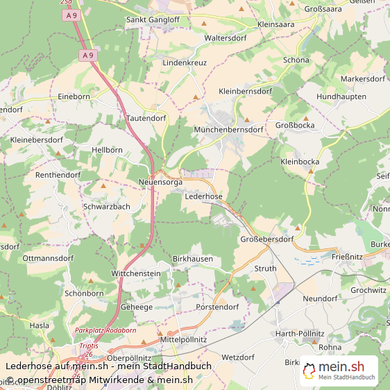 Lederhose Landkreis Greiz Landkarte © Openstreetmap Contributors Lederhose Kleines Dorf Karte