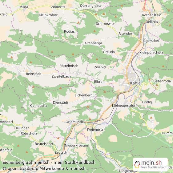 Eichenberg Kleines Dorf Karte