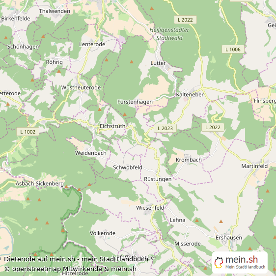 Dieterode Landkreis Eichsfeld Landkarte © Openstreetmap Contributors Dieterode Kleines Dorf Karte