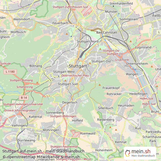 Stuttgart Grostadt Karte