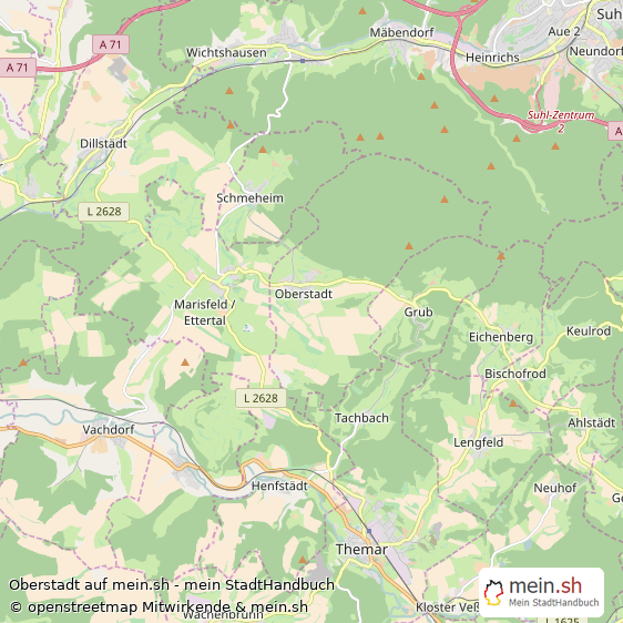 Oberstadt Kleines Dorf Karte