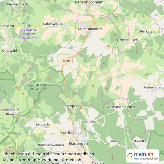 Erbenhausen Dorf Karte