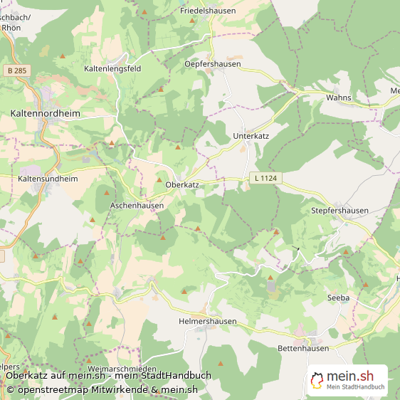 Oberkatz Kleines Dorf Karte