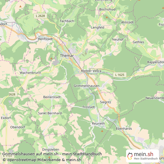 Grimmelshausen Kleines Dorf Karte
