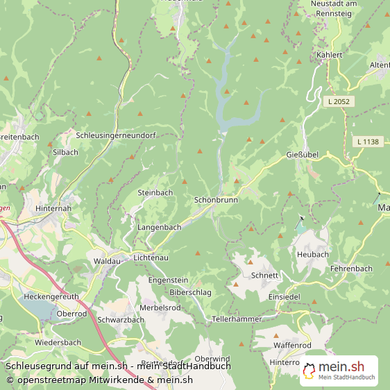 Schleusegrund Landstadt Karte