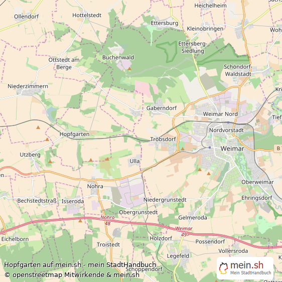 Hopfgarten Landkreis Weimarer Land Landkarte © Openstreetmap Contributors Hopfgarten Dorf Karte