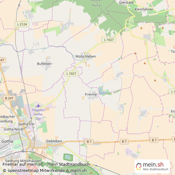 Friemar Landkreis Gotha Landkarte © Openstreetmap Contributors Friemar Großes Dorf Karte