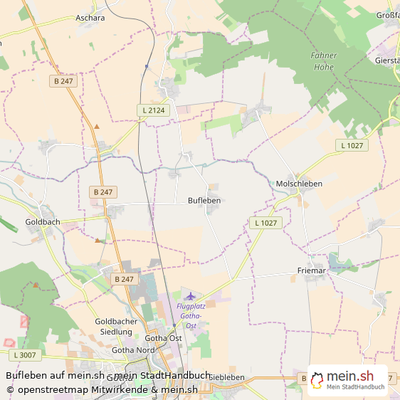 Bufleben Landkreis Gotha Landkarte © Openstreetmap Contributors Bufleben Großes Dorf Karte