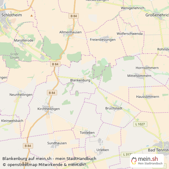 Blankenburg Kleines Dorf Karte