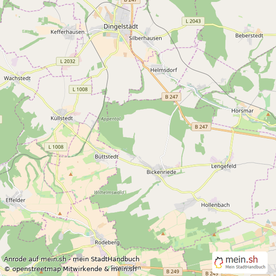 Anrode Landstadt Karte