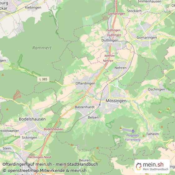 Ofterdingen Landstadt Karte