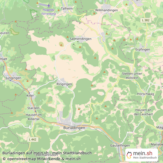 Burladingen Kleinstadt Karte