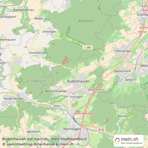 Bodelshausen Landkreis Tübingen Landkarte © Openstreetmap Contributors Bodelshausen Große Landstadt Karte