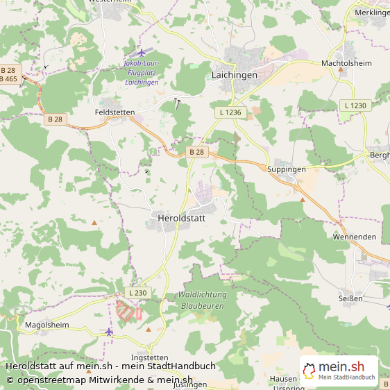 Heroldstatt Alb-Donau-Kreis Landkarte © Openstreetmap Contributors Heroldstatt Landstadt Karte