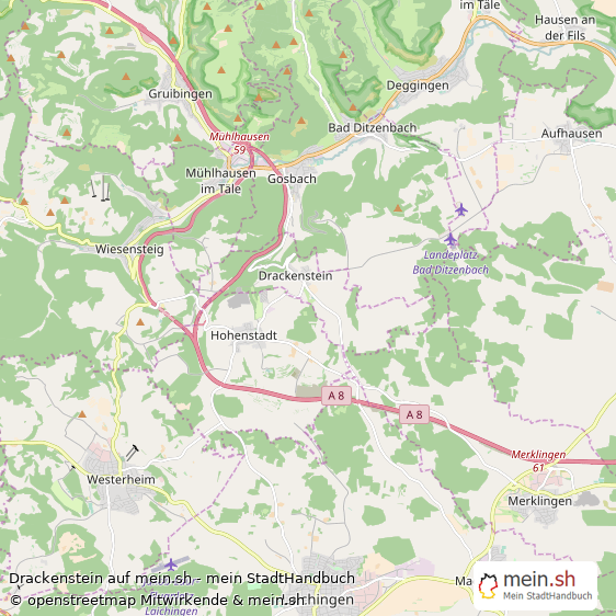 Drackenstein Landkreis Göppingen Landkarte © Openstreetmap Contributors Drackenstein Kleines Dorf Karte
