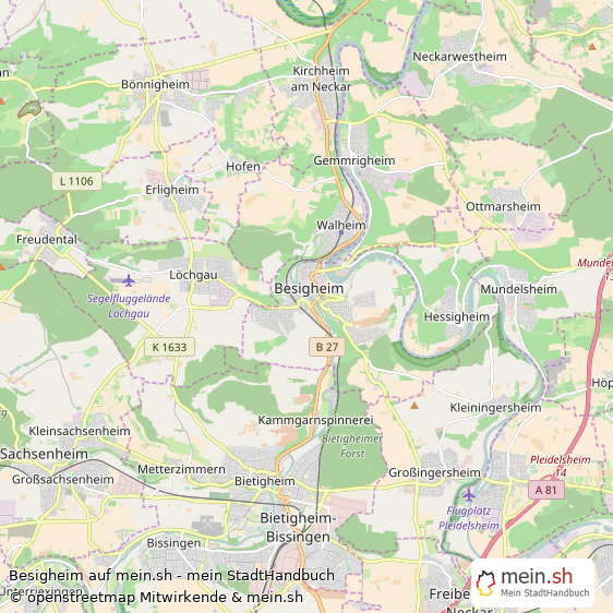 Besigheim Kleinstadt Karte