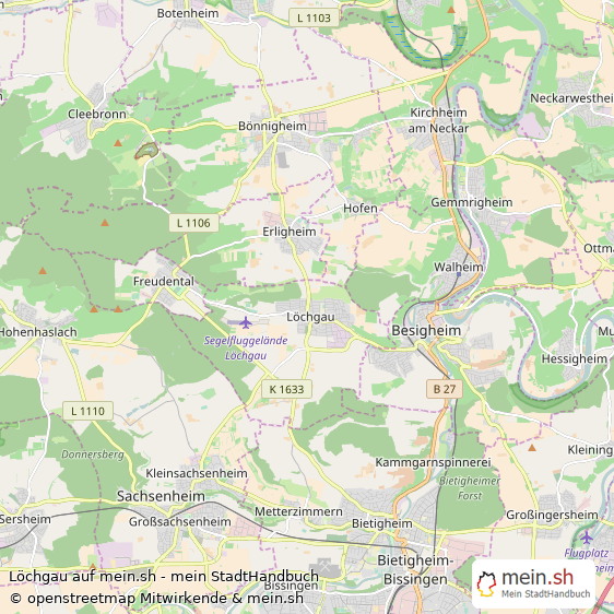 Löchgau Landkreis Ludwigsburg Landkarte © Openstreetmap Contributors Löchgau Große Landstadt Karte