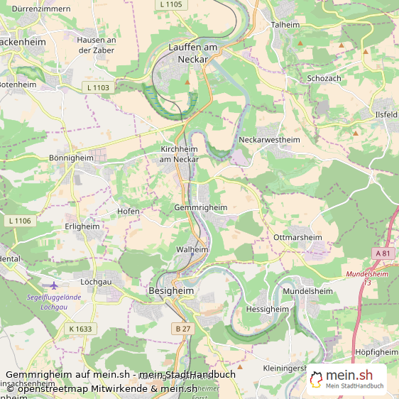 Gemmrigheim Landstadt Karte