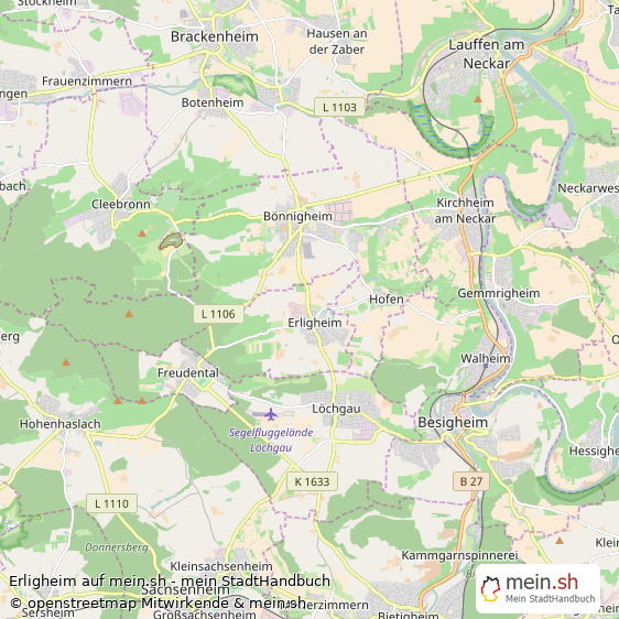 Erligheim Landkreis Ludwigsburg Landkarte © Openstreetmap Contributors Erligheim Landstadt Karte