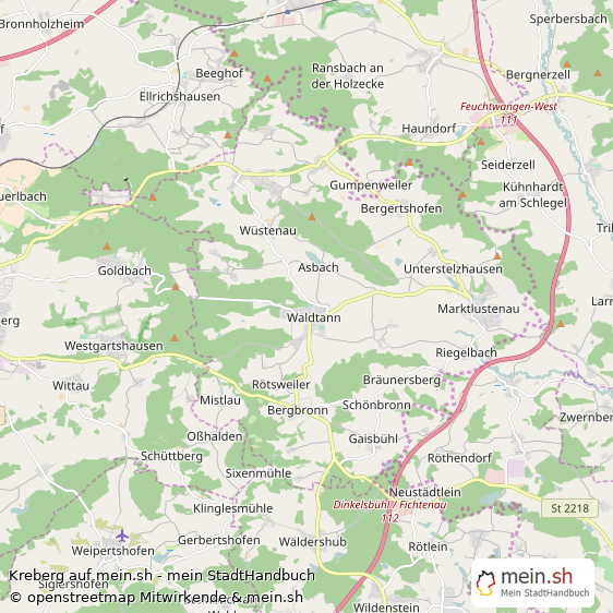 Kreberg Landstadt Karte