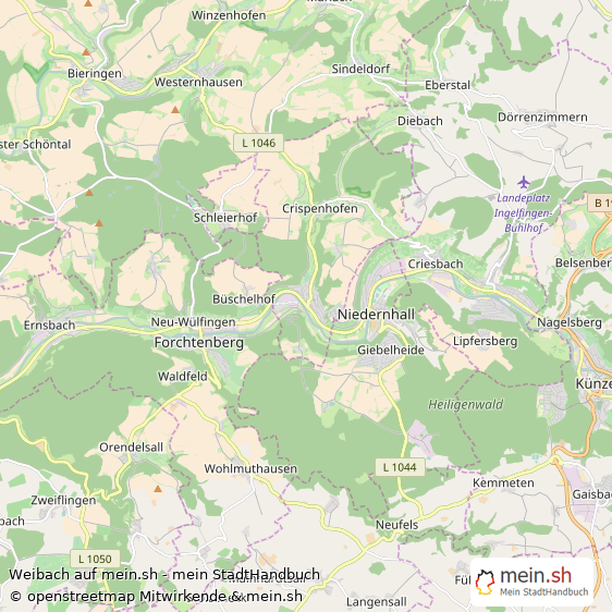 Weibach Landstadt Karte