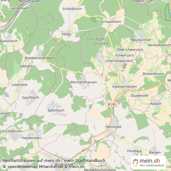 Reichartshausen Rhein-Neckar-Kreis Landkarte © Openstreetmap Contributors Reichartshausen Landstadt Karte