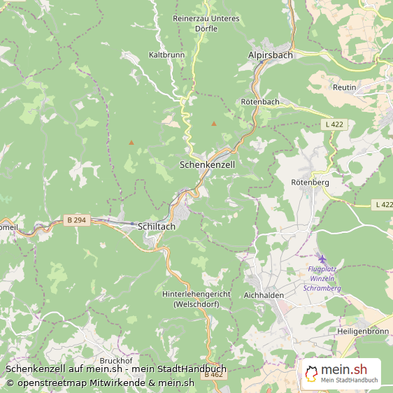 Schenkenzell Landkreis Rottweil Landkarte © Openstreetmap Contributors Schenkenzell Großes Dorf Karte