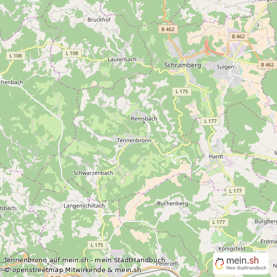 Tennenbronn Landkreis Rottweil Landkarte © Openstreetmap Contributors Tennenbronn  Karte