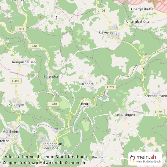 Irndorf Landkreis Tuttlingen Landkarte © Openstreetmap Contributors Irndorf Dorf Karte