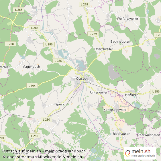 Ostrach Landkreis Sigmaringen Landkarte © Openstreetmap Contributors Ostrach Gro?e Landstadt Karte