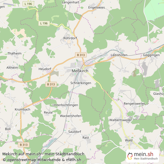 Mekirch Groe Landstadt Karte