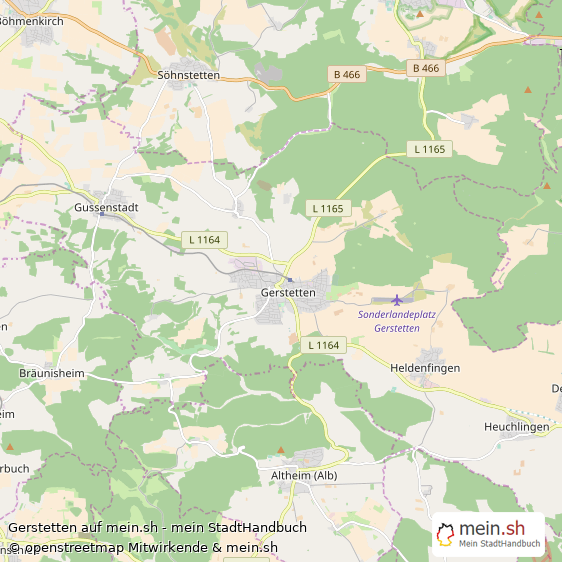 Gerstetten Landkreis Heidenheim Landkarte © Openstreetmap Contributors Gerstetten Kleinstadt Karte