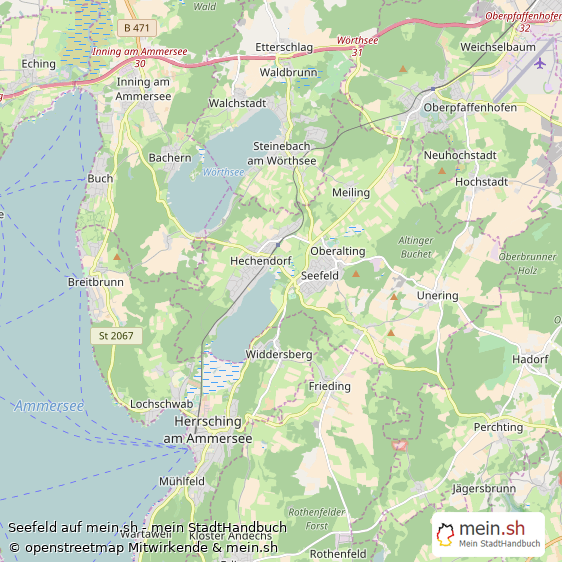Seefeld Landkreis Starnberg Landkarte © Openstreetmap Contributors Seefeld Kleines Dorf Karte