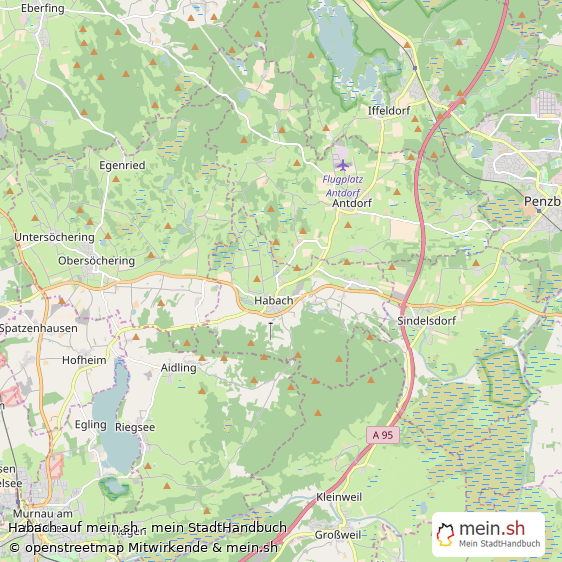 Habach Landkreis Weilheim-Schongau Landkarte © Openstreetmap Contributors Habach Großes Dorf Karte