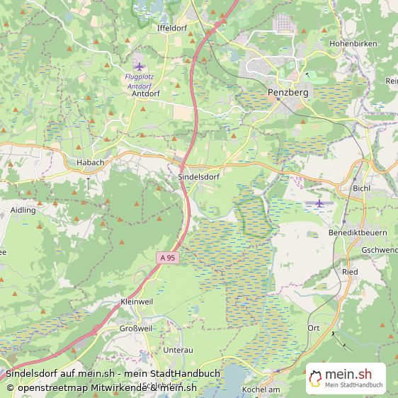 Sindelsdorf Groes Dorf Karte