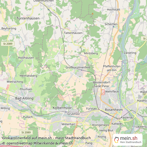 Grokarolinenfeld Groe Landstadt Karte