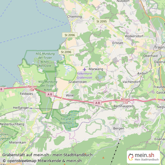 Grabenstätt Landkreis Traunstein Landkarte © Openstreetmap Contributors Grabenstätt Landstadt Karte