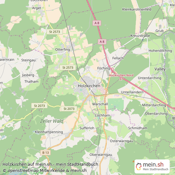 Holzkirchen Kleinstadt Karte